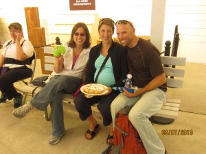 us sharing a funnel cake